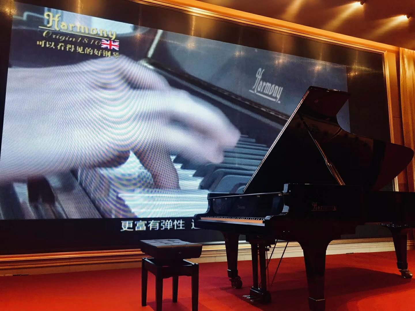 音樂會開始前播放哈曼尼宣傳視頻